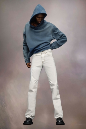 Maison Margiela Chalk Selvedge Jeans Herr Ice | 81054-STJQ