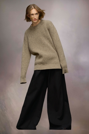 Maison Margiela Donegal Klassiska Knit Stickat Herr Walnut | 47910-OKBW