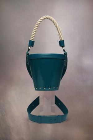 Maison Margiela Fire Bucket Small Axelväska Dam Almond | 63974-WPHI