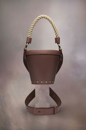 Maison Margiela Fire Bucket Small Axelväska Dam Almond | 97352-FYQX
