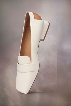 Maison Margiela Four Stitches Décortiqué Loafers Platta Skor Dam Vita | 83790-VSGW
