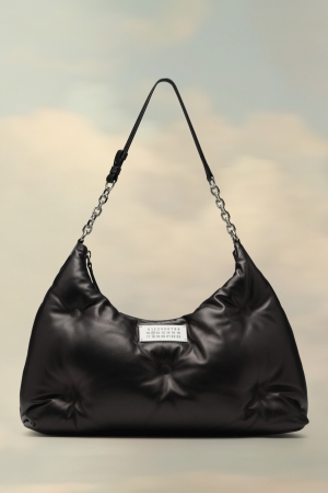 Maison Margiela Glam Slam Hobo Medium Axelväska Dam Vita | 25863-IHJB