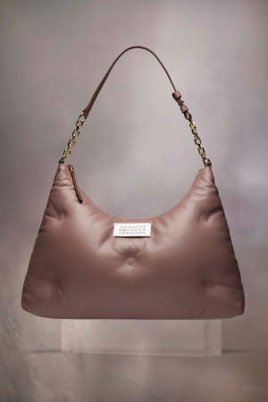Maison Margiela Glam Slam Hobo Medium Axelväska Dam Vita | 68154-DQMB