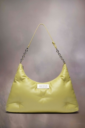 Maison Margiela Glam Slam Hobo Medium Axelväska Dam Vita | 79502-CRBZ
