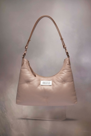 Maison Margiela Glam Slam Hobo Small Axelväska Dam Vita | 18754-AORJ