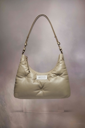 Maison Margiela Glam Slam Hobo Small Axelväska Dam Vita | 43860-DPZI