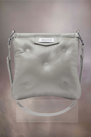 Maison Margiela Glam Slam Platta Pocket Axelväska Dam Vita | 24650-NMOG