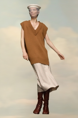 Maison Margiela Layered Knit Vest Tillbehör Herr Bruna | 16824-PUTQ