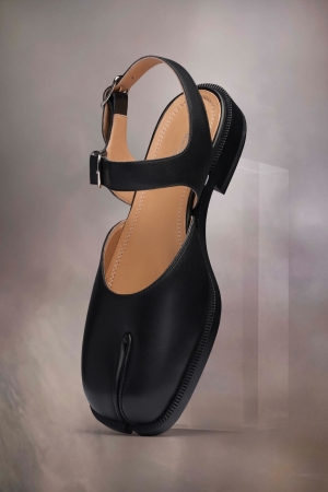 Maison Margiela Tabi Sandals Platta Skor Dam Svarta | 64082-QZVU