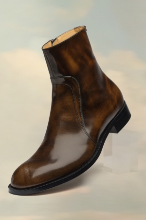 Maison Margiela Waxed Läder Stövlar Herr Bruna | 63149-RIAE